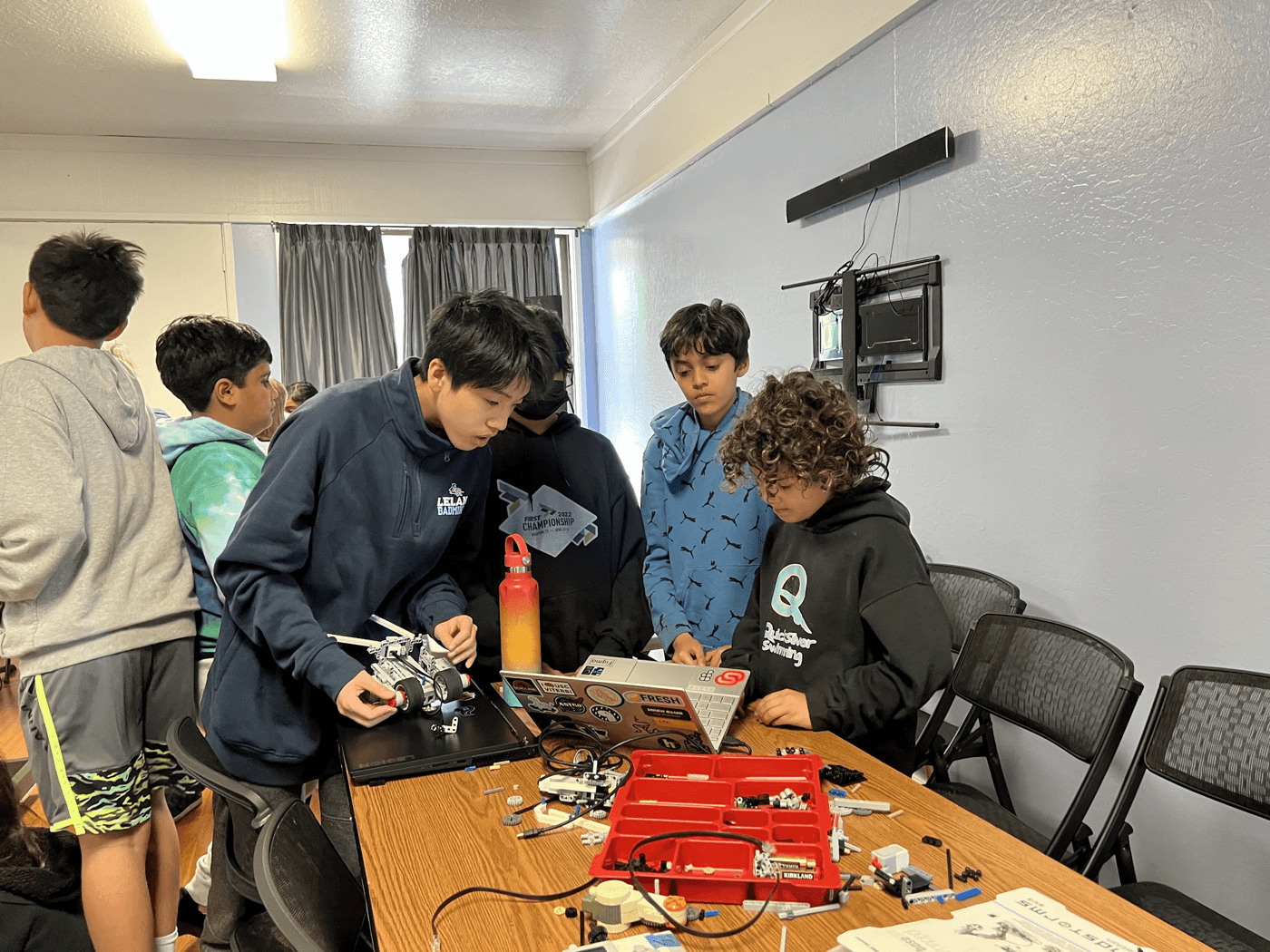 BASA students working together during a STEM activity